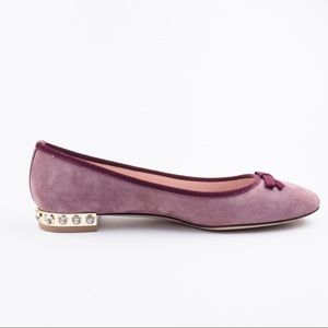 Kate Spade Blush Bejeweled Ballet Flats